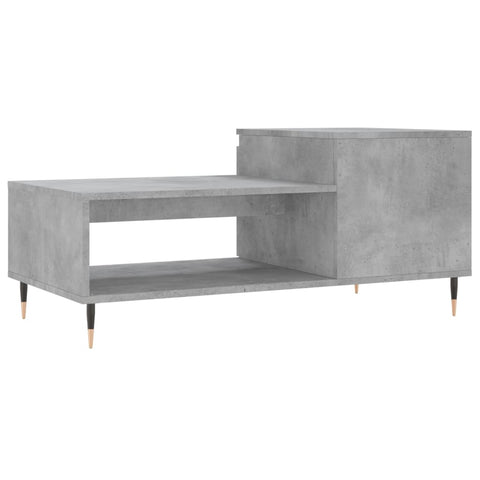 vidaXL Coffee Table Concrete Grey 100x50x45 cm Engineered Wood