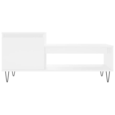 vidaXL Coffee Table White 100x50x45 cm Engineered Wood