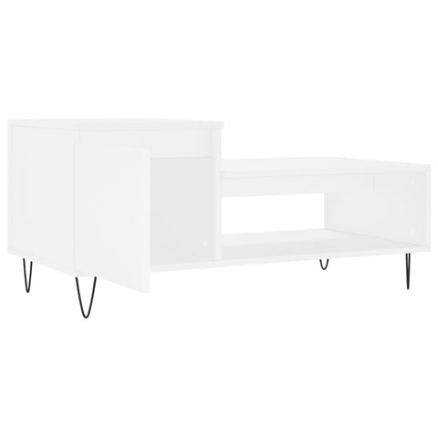 vidaXL Coffee Table White 100x50x45 cm Engineered Wood