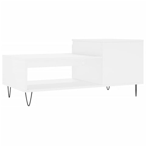 vidaXL Coffee Table White 100x50x45 cm Engineered Wood