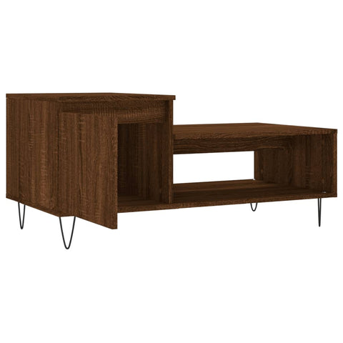 vidaXL Coffee Table Brown Oak 100x50x45 cm Engineered Wood