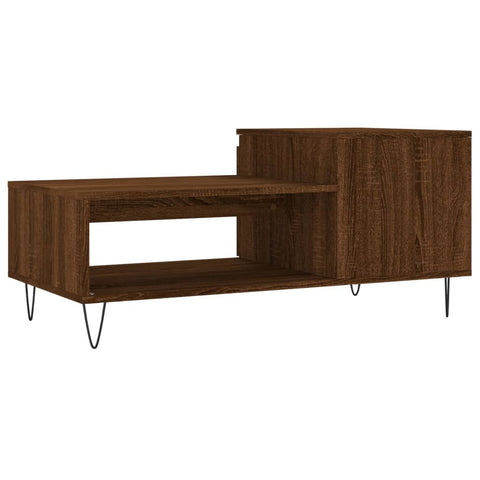 vidaXL Coffee Table Brown Oak 100x50x45 cm Engineered Wood