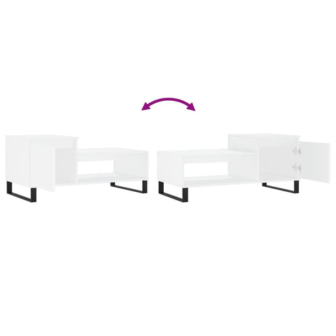 vidaXL Coffee Table White 100x50x45 cm Engineered Wood