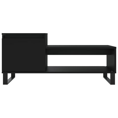 vidaXL Coffee Table Black 100x50x45 cm Engineered Wood