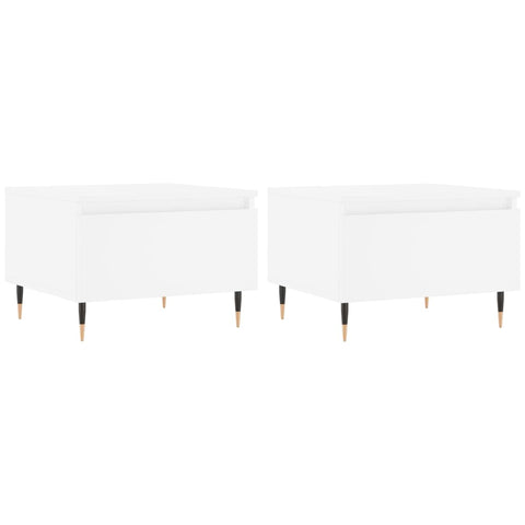 vidaXL Coffee Tables 2 pcs White 50x46x35 cm Engineered Wood