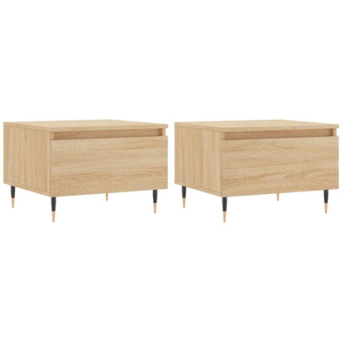 vidaXL Coffee Tables 2 pcs Sonoma Oak 50x46x35 cm Engineered Wood