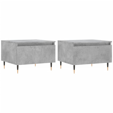 vidaXL Coffee Tables 2 pcs Concrete Grey 50x46x35 cm Engineered Wood