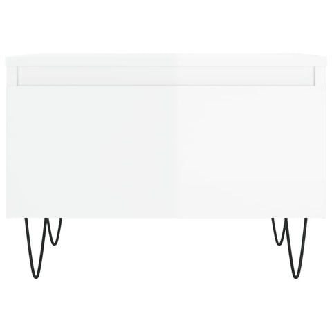 vidaXL Coffee Tables 2 pcs High Gloss White 50x46x35 cm Engineered Wood