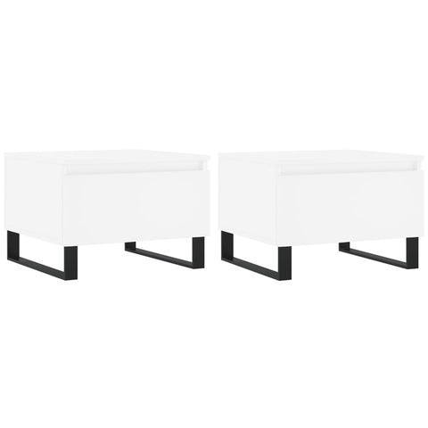 vidaXL Coffee Tables 2 pcs White 50x46x35 cm Engineered Wood