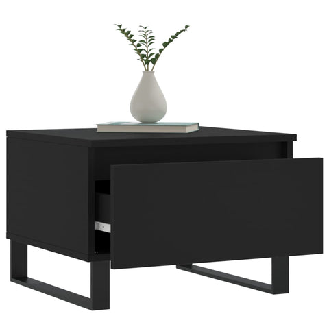 vidaXL Coffee Tables 2 pcs Black 50x46x35 cm Engineered Wood