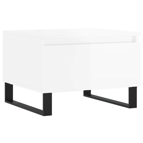 vidaXL Coffee Tables 2 pcs High Gloss White 50x46x35 cm Engineered Wood