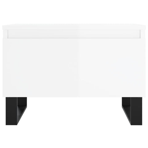 vidaXL Coffee Tables 2 pcs High Gloss White 50x46x35 cm Engineered Wood