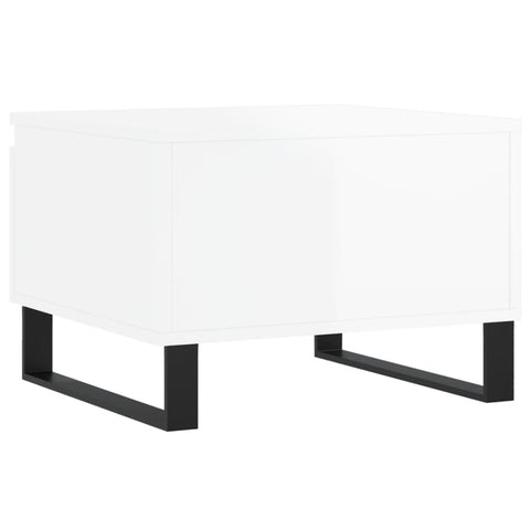 vidaXL Coffee Tables 2 pcs High Gloss White 50x46x35 cm Engineered Wood