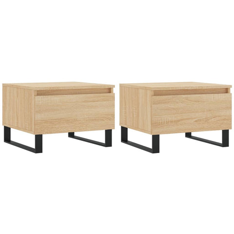 vidaXL Coffee Tables 2 pcs Sonoma Oak 50x46x35 cm Engineered Wood