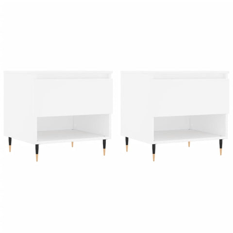 vidaXL Coffee Tables 2 pcs White 50x46x50 cm Engineered Wood