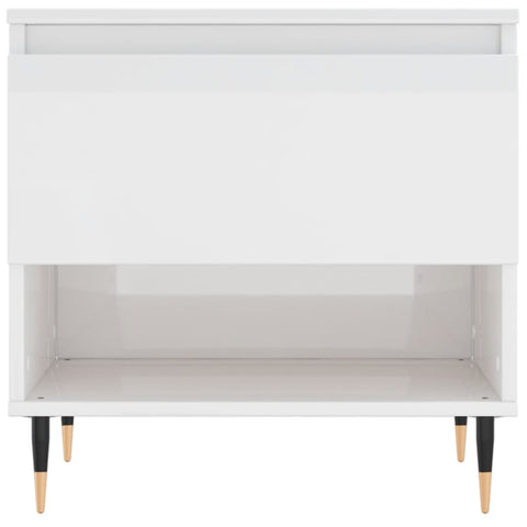 vidaXL Coffee Table High Gloss White 50x46x50 cm Engineered Wood