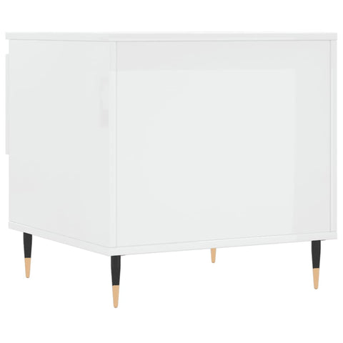 vidaXL Coffee Table High Gloss White 50x46x50 cm Engineered Wood