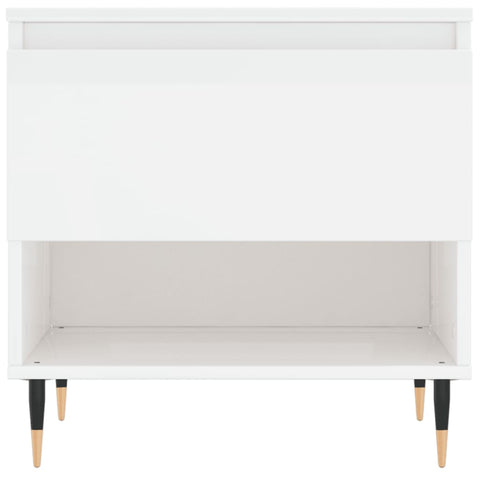 vidaXL Coffee Tables 2 pcs High Gloss White 50x46x50 cm Engineered Wood
