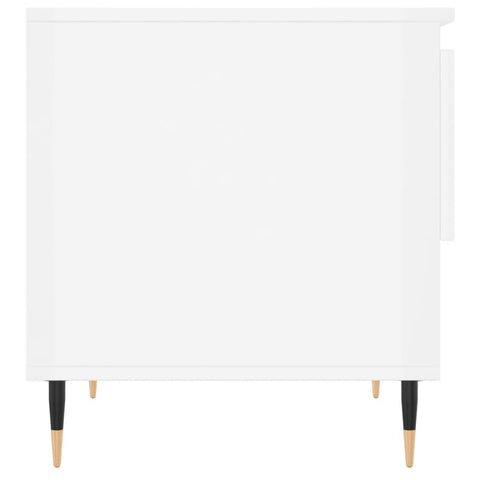 vidaXL Coffee Tables 2 pcs High Gloss White 50x46x50 cm Engineered Wood