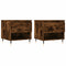 vidaXL Coffee Tables 2 pcs Smoked Oak 50x46x50 cm Engineered Wood