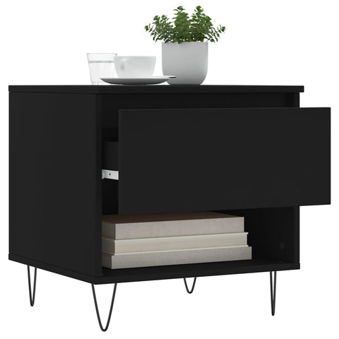 vidaXL Coffee Table Black 50x46x50 cm Engineered Wood