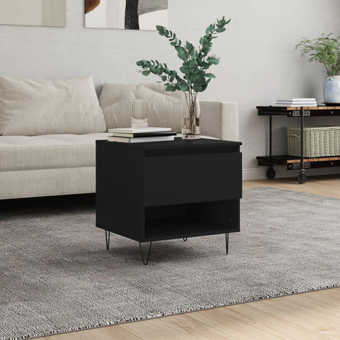 vidaXL Coffee Table Black 50x46x50 cm Engineered Wood