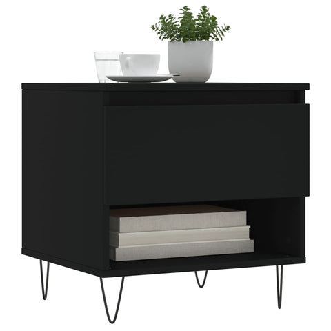 vidaXL Coffee Tables 2 pcs Black 50x46x50 cm Engineered Wood