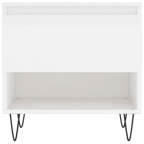 vidaXL Coffee Tables 2 pcs High Gloss White 50x46x50 cm Engineered Wood