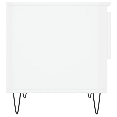 vidaXL Coffee Tables 2 pcs High Gloss White 50x46x50 cm Engineered Wood