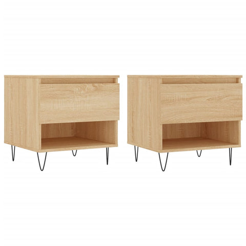 vidaXL Coffee Tables 2 pcs Sonoma Oak 50x46x50 cm Engineered Wood