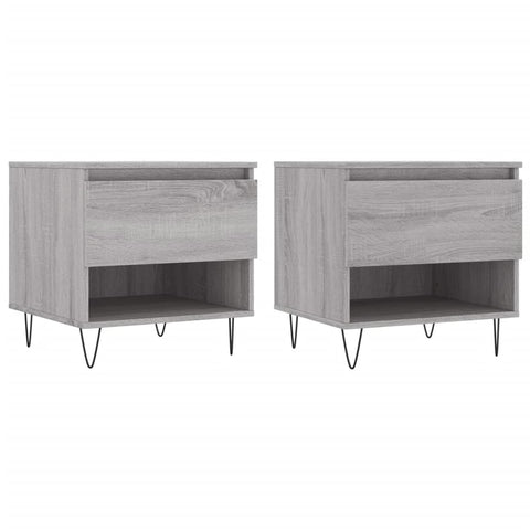 vidaXL Coffee Tables 2 pcs Grey Sonoma 50x46x50 cm Engineered Wood