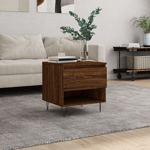 vidaXL Coffee Table Brown Oak 50x46x50 cm Engineered Wood