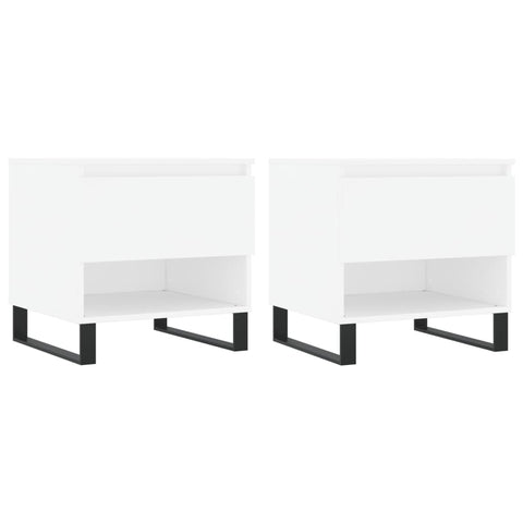 vidaXL Coffee Tables 2 pcs White 50x46x50 cm Engineered Wood