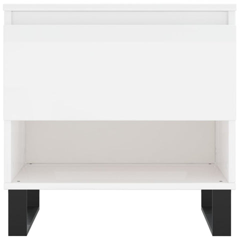 vidaXL Coffee Tables 2 pcs High Gloss White 50x46x50 cm Engineered Wood