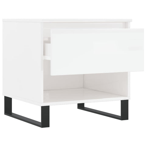 vidaXL Coffee Tables 2 pcs High Gloss White 50x46x50 cm Engineered Wood