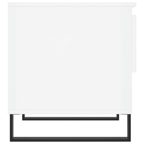 vidaXL Coffee Tables 2 pcs High Gloss White 50x46x50 cm Engineered Wood