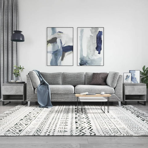 vidaXL Coffee Tables 2 pcs Concrete Grey 50x46x50 cm Engineered Wood