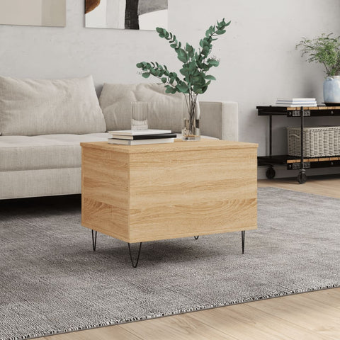 vidaXL Coffee Table Sonoma Oak 60x44.5x45 cm Engineered Wood