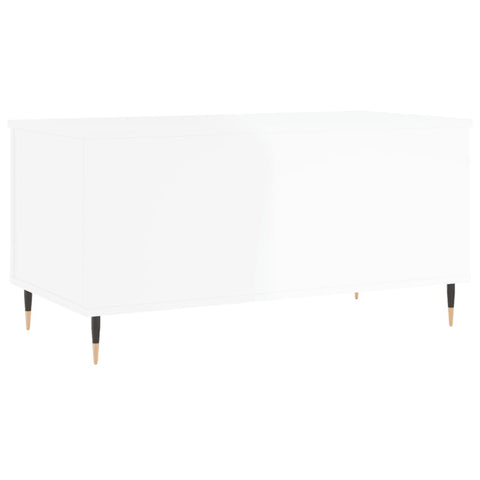vidaXL Coffee Table High Gloss White 90x44.5x45 cm Engineered Wood