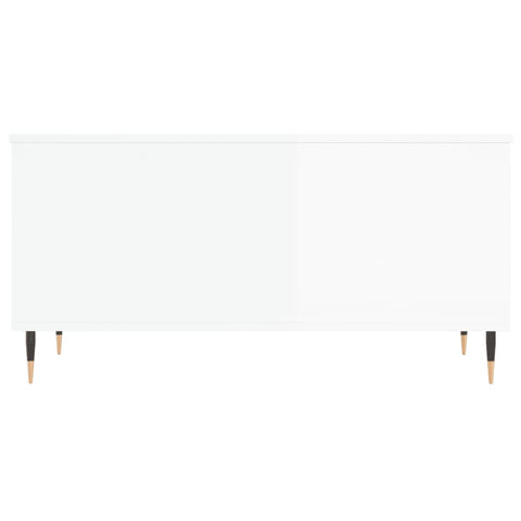 vidaXL Coffee Table High Gloss White 90x44.5x45 cm Engineered Wood