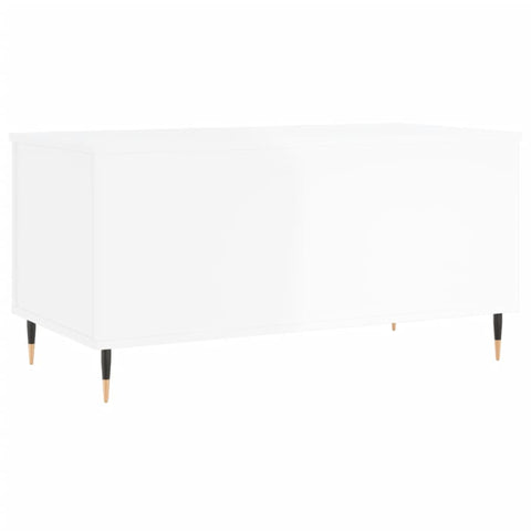 vidaXL Coffee Table High Gloss White 90x44.5x45 cm Engineered Wood