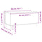 vidaXL Coffee Table High Gloss White 90x44.5x45 cm Engineered Wood