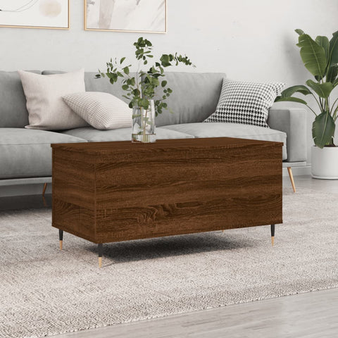 vidaXL Coffee Table Brown Oak 90x44.5x45 cm Engineered Wood