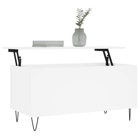 vidaXL Coffee Table White 90x44.5x45 cm Engineered Wood