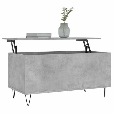 vidaXL Coffee Table Concrete Grey 90x44.5x45 cm Engineered Wood