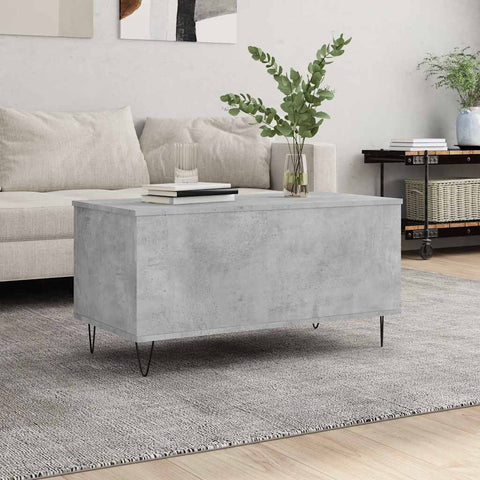vidaXL Coffee Table Concrete Grey 90x44.5x45 cm Engineered Wood