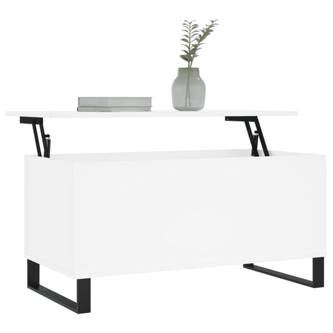 vidaXL Coffee Table White 90x44.5x45 cm Engineered Wood