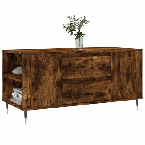vidaXL Coffee Table Smoked Oak 102x44.5x50 cm Engineered Wood