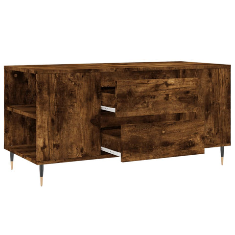 vidaXL Coffee Table Smoked Oak 102x44.5x50 cm Engineered Wood