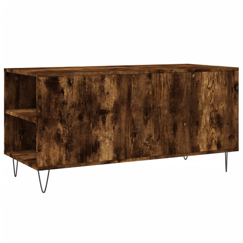 vidaXL Coffee Table Smoked Oak 102x44.5x50 cm Engineered Wood